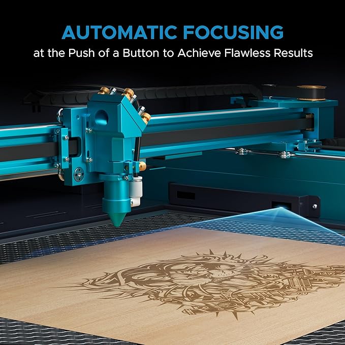 OMTech Pronto 130W CO2 Laser Engraver | 51" × 35" Laser Cutting Machine with Autofocus | 2-Way Pass, Air Assist, Red Dot Pointer | Ideal for Wood, Glass, Acrylic, and More