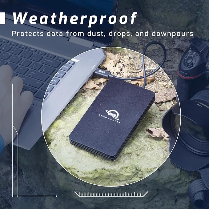 OWC 4TB Envoy Ultra Thunderbolt 5 Portable SSD Enclosure External Drive, Ultra Fast with TB5 Transfer Rates Over 6000MB/s, TB3, TB4 and USB4 Compatible, Works with Mac and PC