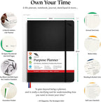 Purpose Planner Notebook B5 7.5”x9.8” Undated 2025 Daily Weekly and Monthly Productivity Goal Setting Tool for Work Home ADHD for Adults Self Care Journal