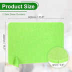 PATIKIL Desk Divider, 2 Set 24 x 16 Inch Acoustic Freestanding Desk Divider Desk Privacy Panel with 4 Pcs Support Feet for Library Office Workstation, Green