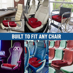 Everlasting Comfort Doctor Recommended Memory Foam Seat Cushion for Office Chairs & Car Seat - Ergonomic Office Desk Accessories for Tailbone Pain Relief, Sciatica & Back Support