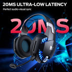 Monster Mission 300 Wireless Gaming Headset, 2.4GHz/Bluetooth Gaming Headphones, Low Latency, Stereo, Audio Location Recognition, 48H Battery Life, Suitable for PS5, PC, PS4 and Other Gaming Devices