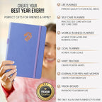 Hourly Planner - Undated Daily, Weekly & Monthly Planner with Budget Section | A 12 Month Journey to Increase Productivity & Happiness | Life Organizer & Gratitude Journal - Vertical Format