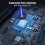 Redragon Wireless Gaming Mouse, Ergonomic Mouse 16000 DPI with Rapid Fire Key, 9 Macro Buttons, 170-Hour Durable Power Capacity and RGB Backlight Wired/Wireless Mouse for Laptop/Mac/PC