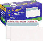 120 PCS #10 White Self Seal Kraft 4-1/8 x 9-1/2 inches Security Envelopes, Windowless Invisible Envelopes Super Strong Quick Seal Envelopes Security Tint Pattern Secure