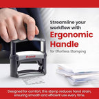 Promot Large Professional Stainless Steel Stainless Steel Self Inking 6 Lines Custom Stamp - Personalized Office Stamp