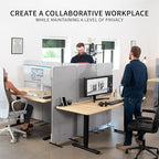 VIVO Freestanding 72 x 56 inch Privacy Panel, Cubicle Divider, Acoustic Wall Partition, x3 24 inch Panels, Gray, PP-3-S072G
