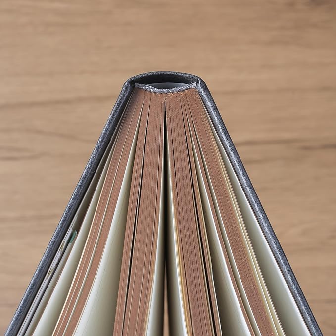 ZXHQ A5 360 Pages Lined Journaling Notebooks with Pen, Journals for Women Men Writing Notebook, Tree of Life Design, Brown Edge Fine Inner Pocket - Dark Grey