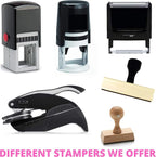 Custom Logo Stamp - Personalized Business Image Stamper 7/8" x 2-3/8" (Black)