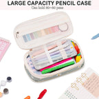 TuErCao Christian Gifts for Women - Bible Study Kit Includes Pencil Case, 12 Non Bleed Highlighters, 75 Bible Tabs, Washi Tapes, 16 Pens- Perfect Bible Journaling Supplies, Elegant Pink & Beige