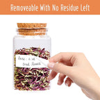 300 Removable Blank Food Labels, Water/Oil/Tear Resistant with Perforation Line for Freezer Food Containers Jars Pantry Organization (Each Measures 1” x 3”)