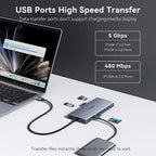 USB C Laptop Docking Station with 2 HDMI 4K@60Hz+DP 8K@30Hz for Dell HP Thinkpad Surface, 15 in 1 USB C Hub Triple Display Multiple Adapter, Dongle with USB A Port+Button+PD+Ethernet+SD/TF+Audio