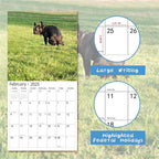 Gag Gift 2025 Wall Calendar, Funny White Elephants Funny Pooping Dogs Calendar 2025,12 Monthly Calendar, January 2025 - December 2025, 12" x 24" Opened Full Page Thick & Sturdy Paper for Organizing