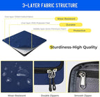 ECHSRT Big Pencil Case, Aesthetic Portable Zipper Pencil Bag with Hidden Pocket, Special Pouch for Men Women Adults, Stationery Organizer Pen Cases for Office Travel, Blue