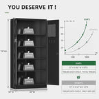 Greenvelly Storage Cabinet with Pegboard,72" Black Garage Steel Locking Cabinet with Doors and 4 Adjustable Shelves,Metal Garage Cabinet for Home Office,Pantry,School(36" Wx18 D)
