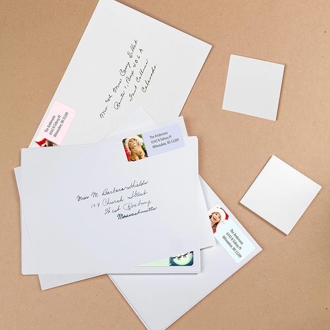 Customized Personalized Address Labels - Made in The USA by Kenco (250 Labels, Christmas)