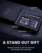 novium Hoverpen - Luxury Pen for Men & Women, Vertically Standing Executive Ballpoint Pen with Top Grade Free-Flowing Ink Refill, Metal Made, Unique Gifts, Luxury Pen for Men, Mens Gifts Ideas