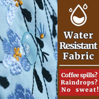 LParkin Daisy Flower Embroidery Book Sleeve with Zipper for Readers Protector Cover Gift for Book Lovers, 11x 8.5 Inch Washable Fabric, Daisy Blue