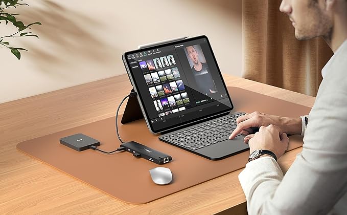 Docking Station USB C/A 10Gbps 3*Display 13 in 1, 2025 Upgrade Lemorele USB C Hub 2 x 4K HDMI, Gigabit Ethernet, 4 USB 3.0/2.0, VGA, Type-C 3.1, PD 100W, Audio, SD/TF for Windows, MacBook