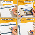 Clever Fox Planner 2nd Edition Spiral – Colorful Weekly & Monthly Goal Planner, Time Management & Productivity Organizer, Undated (White)