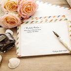 Personalized Return Address Labels Simple - Set of 240 Elegant Custom Mailing Labels for Envelopes, Self Adhesive Flat Sheet Rectangle Personalized Name Stickers (Clear)