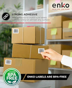 enKo (6 Rolls, 2,700 Labels) 4 x 6 Direct Thermal Address & Shipping Labels Compatible for Zebra 2844 ZP-450 ZP-500 ZP-505, Rollo, Eltron, Neatoscan