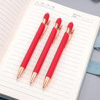 12 PCS 2 in 1 Stylus Ballpoint Pen with Stylus Tip, 1.0 mm Black Ink Metal Pen Stylus Pen for Touch Screens (All Red)