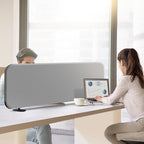 DECOLAB Desk Dividers, Portable Table Partition Screen Panel for Office, Workspace, Classroom, Student, Freestanding, Scratch Resiatance, 48"x18", Steel