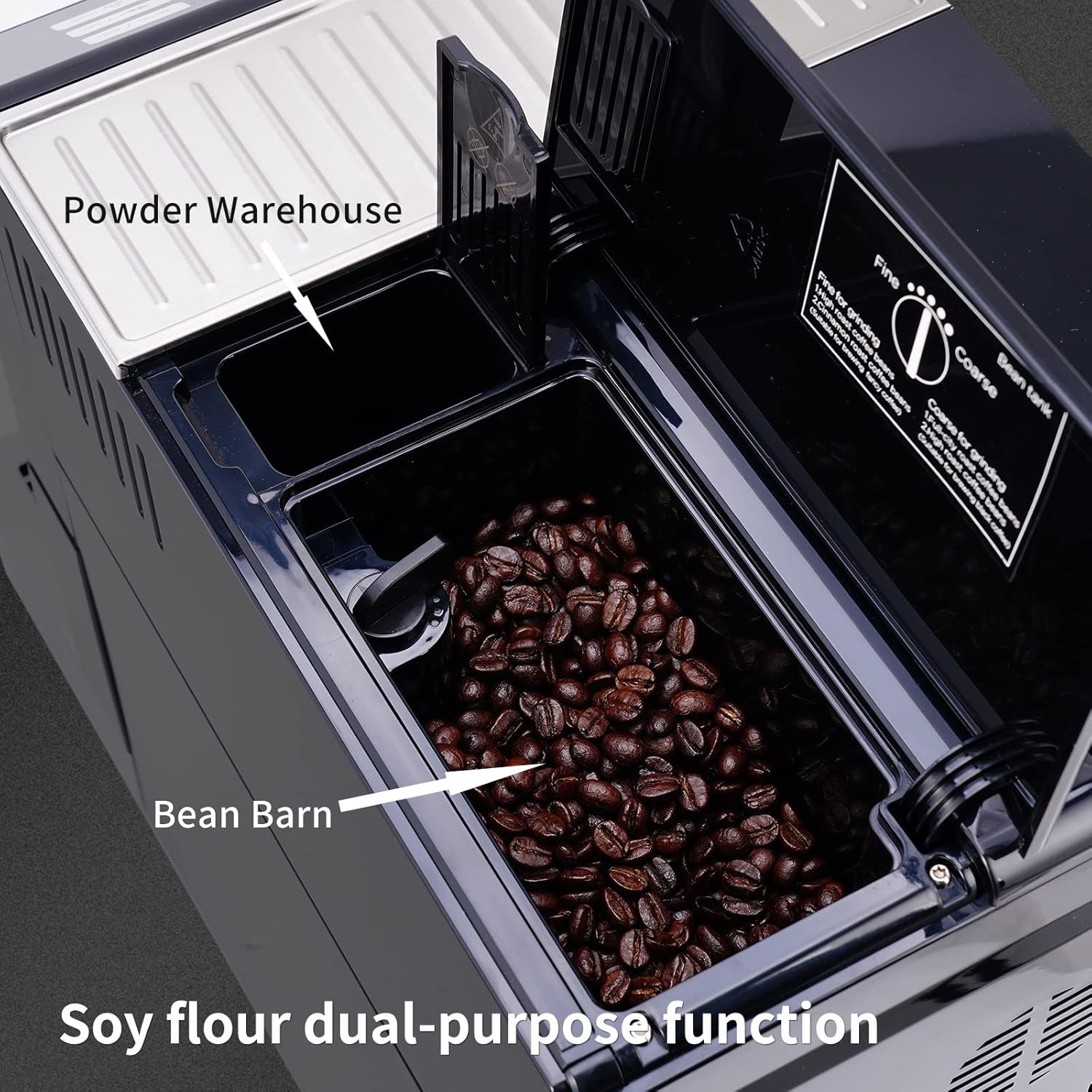 Mcilpoog WS-201 Super Fully Automatic Espresso Coffee Machine With Bean And Flour Dual-use With Manual Steam Wand And Touch Screen