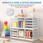 Mail Sorter Adjustable Countertop Mail Holder, Heavy Duty Literature Organizer, Student Mailbox for Classroom, Desktop Bill Paper Organizer for Office Home School, 12 Compartments, White