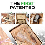 IDL Packaging 15.25" x 300' Refill Roll (Pack of 4) for MP-300N HexcelWrap Honeycomb Packing Paper Station, Brown - Natural Kraft Paper with Interlocking Slit Design for Shipping and Moving