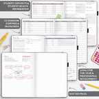 Legend Teacher Planner – Undated Lesson Plan Book for Teachers with Weekly & Monthly Calendars - Classroom Organization & School Year Planner – 8.5”x11.5” Hardcover (Mystic Gray)