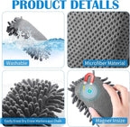 Sherr 24 Pcs Magnetic Whiteboard Eraser School Erase Erasers Microfiber Washable White Board Eraser for Chalk Classroom Home Office(Blue,Gray)