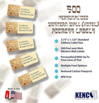 Customized Personalized Address Labels - Made in The USA by Kenco (500 Labels, Kotel Western Wall)
