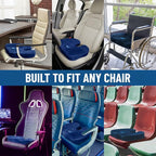 Everlasting Comfort Doctor Recommended Memory Foam Seat Cushion for Office Chairs & Car Seat - Ergonomic Office Desk Accessories for Tailbone Pain Relief, Sciatica & Back Support