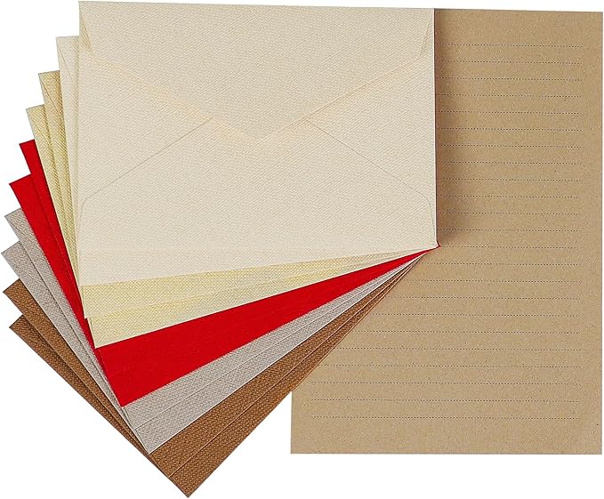 10 Pack Best Paper and Heavyweight Envelopes Set, 6.30 X 4.33 Inches Envelopes with Jute Rope for Office, Wedding Gift Cards, Invitations, Graduation, Baby Shower, DIY Cards (Multicolor-10pack)