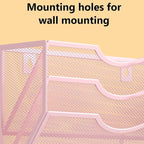 Kuntine.B Wall File Organizer Office Hanging Magazine Holder Wall File Organizer for Office Home (Pink, 3 Tier)