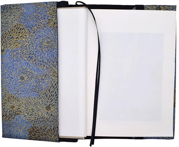 BLBMH A5 Book Covers for Paperbacks Fit for 5.5x8.5 inch Adjustable Book Sleeve Cover for Women Over 15 Soft Cloth Protector for Notebook Journal - Chrysanthemum