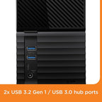 Western Digital 20TB My Book Duo Desktop RAID External Hard Drive HDD, USB 3.1, With Password Protection and Auto Backup Software - WDBFBE0200JBK-NESN