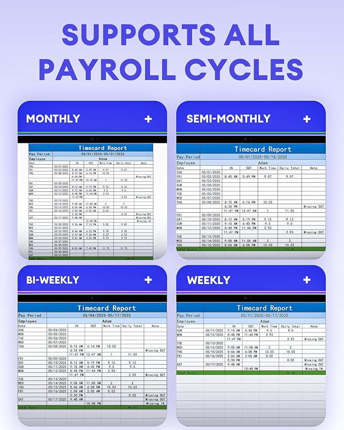 NGTeco APP-Based Time Clock, 2.4GHz WiFi Fingerprint Time Clocks for Employees Small Business, Office Clock in & Out Machine with iOS&Android, No Monthly Fee