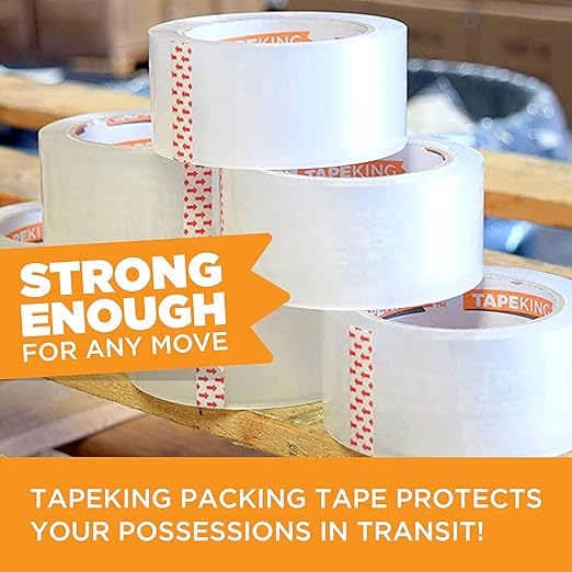 Tape King Clear Packing Tape - XL 110 Yards Per Roll (36 Rolls) - 1.88 Inch Wide Stronger & Thicker 2.7mil, Heavy Duty Adhesive Industrial Depot Tape for Moving Packaging Shipping and Commercial
