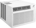 LG 24,500 BTU Smart Window Air Conditioner, 230/208V, Cools Room up to 1560 Sq. Ft. for Bedrooms, Living Room, Apartments, with Remote, 3 Fan Speeds, 24-Hour Timer, White