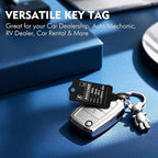 200 Car Key Tags with Labels Plastic Car Dealership Key Tags Self Locking Automotive Identifiers Blank Shop Labels with One Pen (Black)