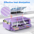 gianotter Desk Organizers and Accessories, Monitor Stand with Drawer and 2 Pen Holder, Purple Desk Accessories, Computer Stand Suitable for Offices and Dormitories (Purple)