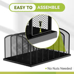 Desk File Organizer 7 Sections Upright Mesh File Sorter Organizer for Desk, Office Organization File Holder for Home, Office & Classroom (Black, 1Pack)