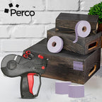 Perco Lavender Pricing Labels for Monarch 1136 - 14,000 Labels, 8 Rolls, Ink Roll Included