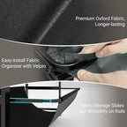 Natwind Wide Format Printer Stand, Plotter Workbench Table with Pull-Out Drafting Storage, Roll Paper Holder, Accessory Drawer, Adjustable Storage Shelf for Plotters and Cutting Machines (Black)