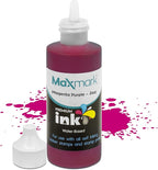 MaxMark Premium Refill Ink for self Inking Stamps and Stamp Pads, Magenta Purple Color - 2 oz.