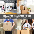 BOMEI PACK Brown Packing Tape Refills, Heavy Duty 12Rolls with 1 Dispenser for Packaging, Shipping and Moving, 2.4Mil 1.88 Inch x 60 Yard