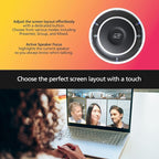 RICOH Meeting 360 | 360° Conference Room Camera - AI-Powered - Active Speaker Focus - Plug and Play - Zoom Certified - Works with Microsoft Teams, Google Meet, Cisco Webex